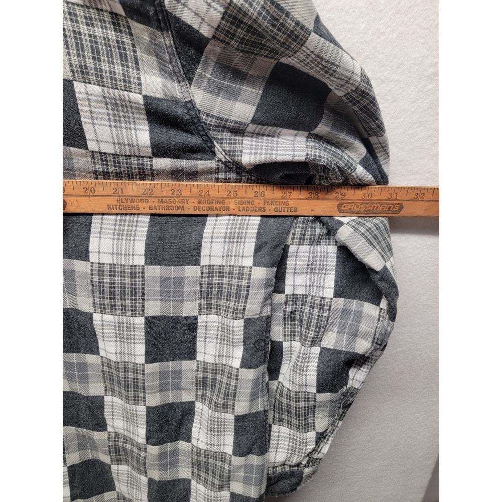 Wet Seal Patchwork Plaid Long Sleeve‎ Button Up Shirt Womens Plus 3X Vintage Y2K - Picture 9 of 10